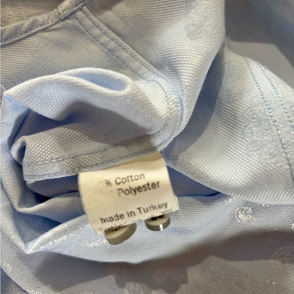 Eight X Men's light blue Dress Shirt with paisley print size medium - Picture 5 of 8